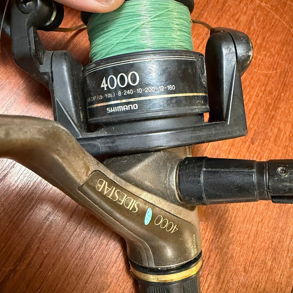 Shimano Sidestab 4000 Rear Drag Spinning Reel Quickfire II Fishing Tackle Gear